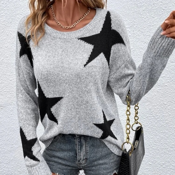 New star print long sleeve sweater - Picture 3 of 7